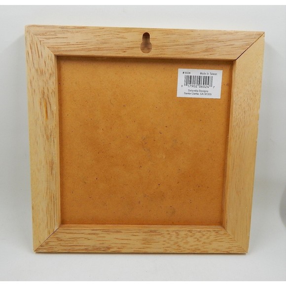 Disney Winnie The Pooh Ceramic Tile Trivet Wall Hanging Wooden Frame - Picture 2 of 8